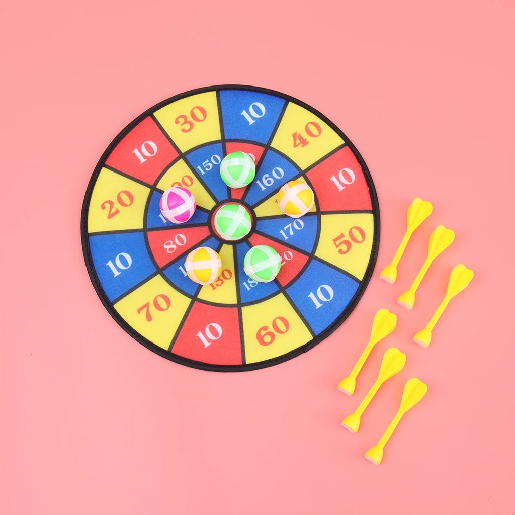 Flocking Dart Board with 4pcs Darts Dartboard Set O66383