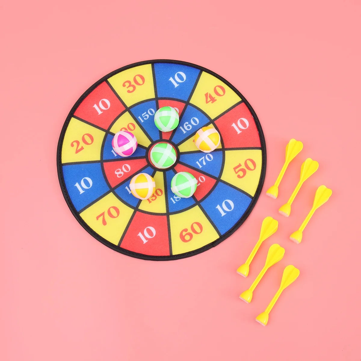 Flocking Dart Board with 4pcs Darts Dartboard Set O66383