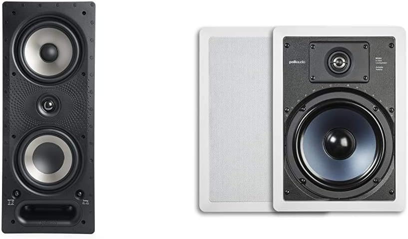 Black 3-way In-Wall Speaker with Power Port & Paintable Grille S52356