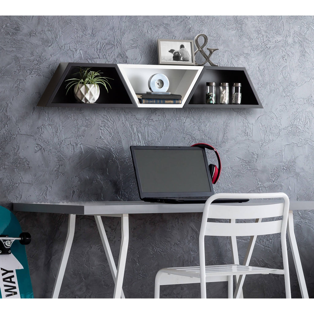 White Wall Shelf Set of 2 D786202
