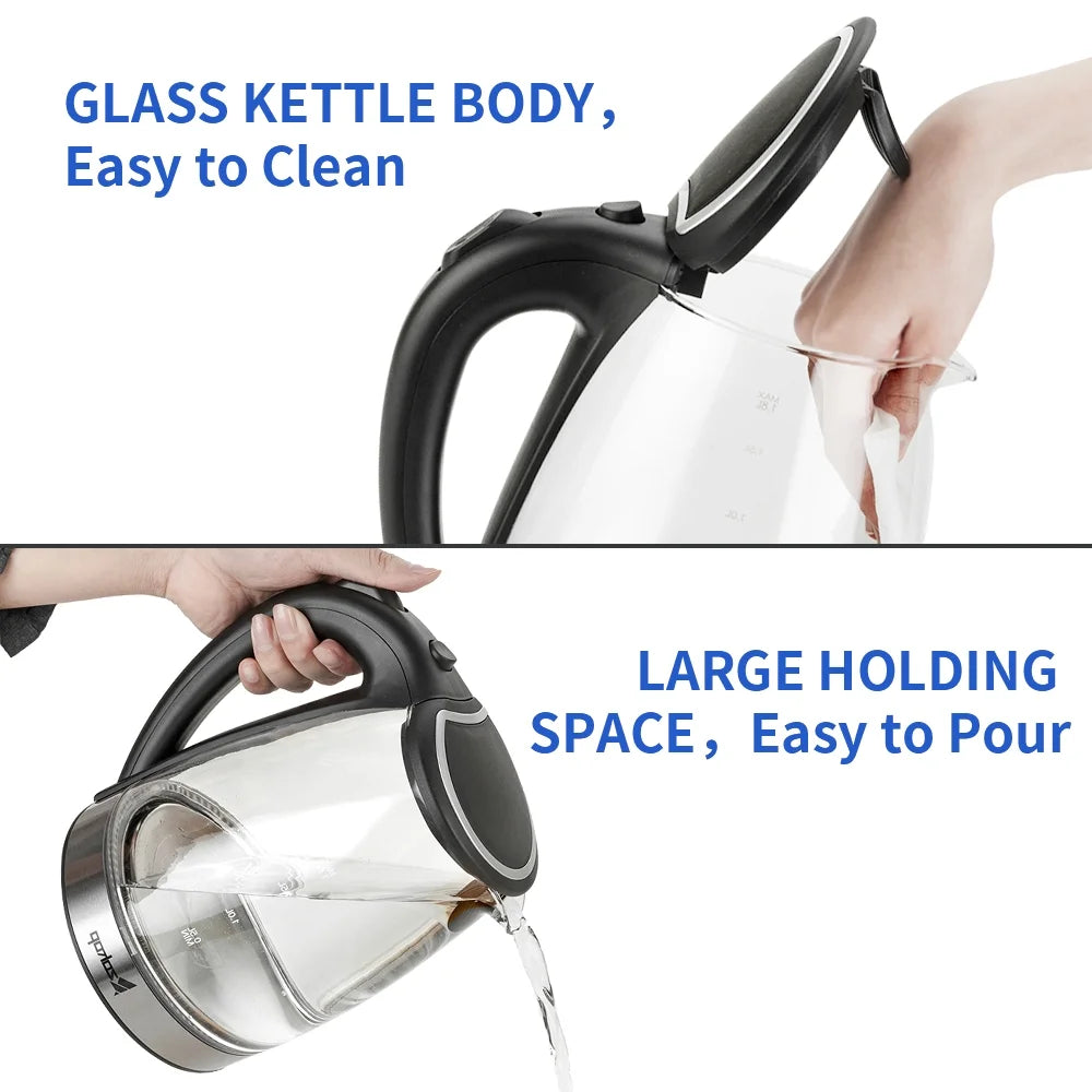 1.8L Glass Electric Kettle with Auto Shut-Off U16494