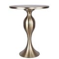 Plated Gold Pedestal End Table J2594