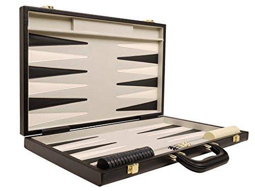 Black Attache Case Backgammon Board Set Y177