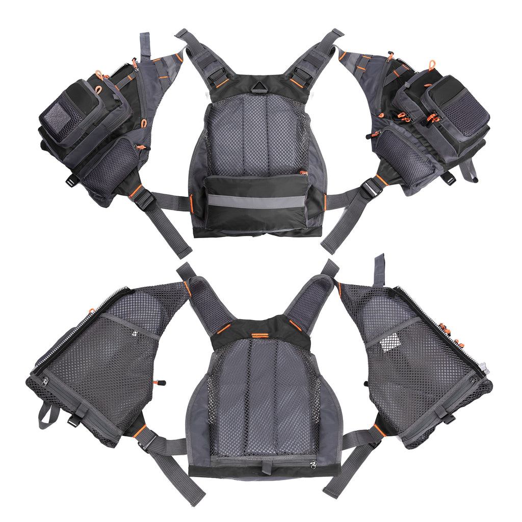 Breathable Padded Fishing Life Safety Jacket Swimming Sailing Waistcoat Utility Vest Floatation Device A3570