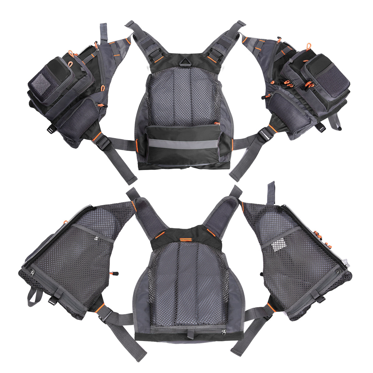 Breathable Padded Fishing Life Safety Jacket Swimming Sailing Waistcoat Utility Vest Floatation Device A3570