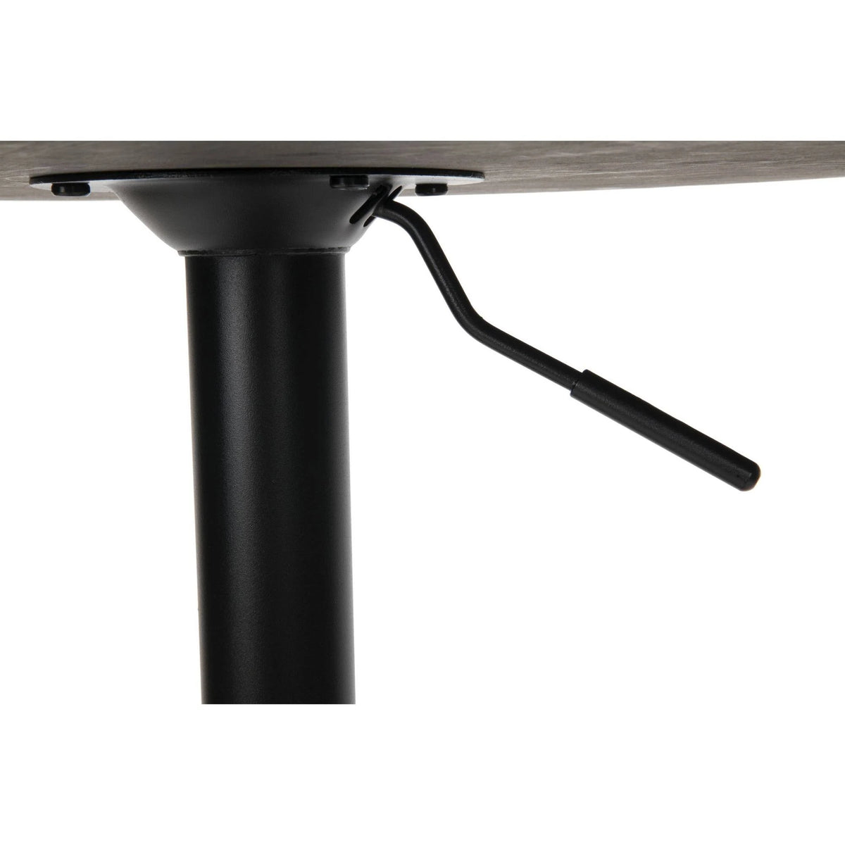 Industrial Modern Pub Table, Height Adjustable, Black/Walnut M479770