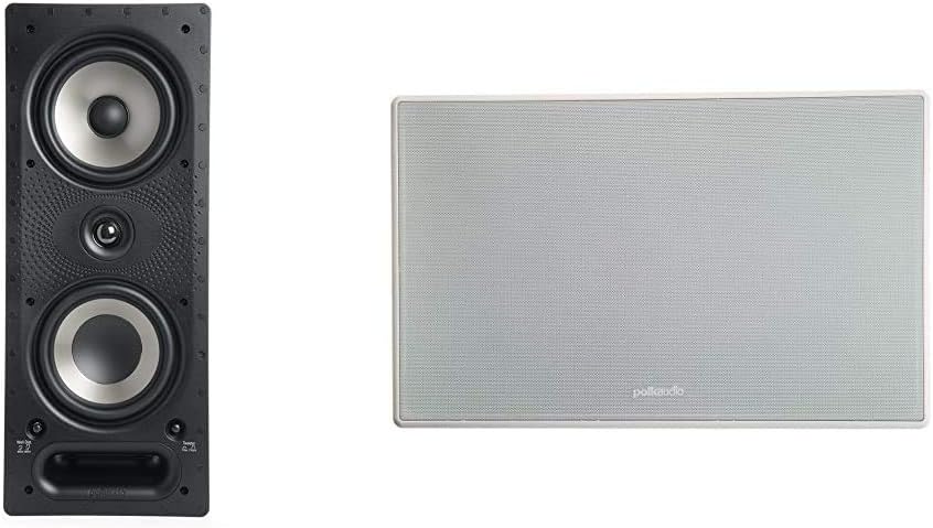 Black 3-way In-Wall Speaker with Power Port & Paintable Grille S52356