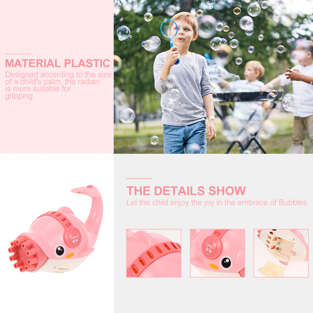 Pink Plastic Bubble Blower Machine Toy F697
