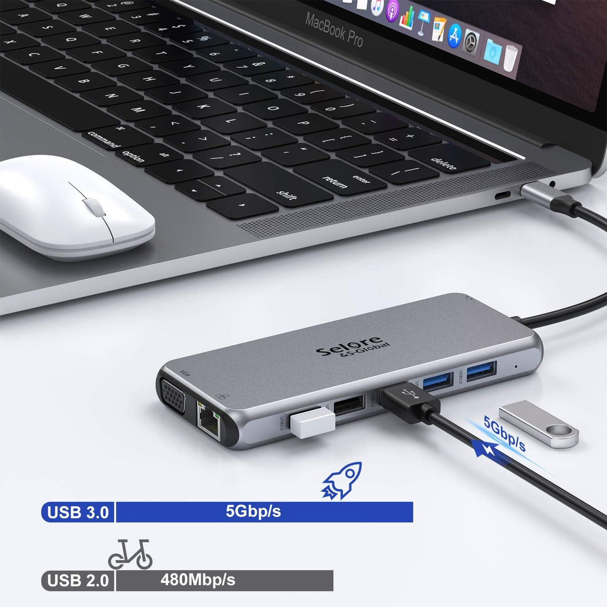 14 in 1 USB C Docking Station Dual HDMI 4K VGA Ethernet 100W PD SD TF 3.5mm Audio P15138