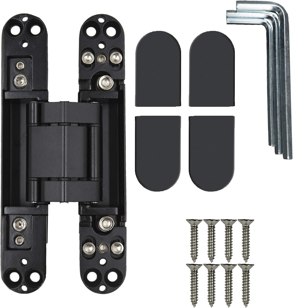 Invisible Hinge 180 Degree Swing Hinge 7 inch Black Pack of 2 N6017
