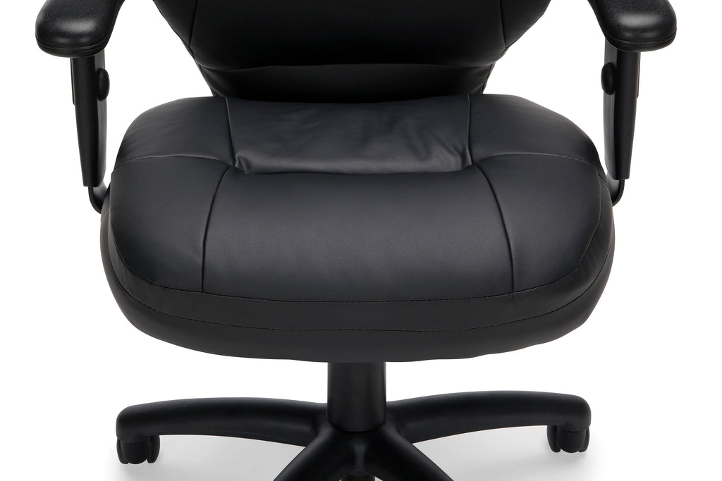 Leatherette Mid-Back Chair with Adjustable Arms E3743
