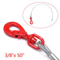 3/8" x 50inch Self Locking Steel Winch Cable with Swivel Hook E4088