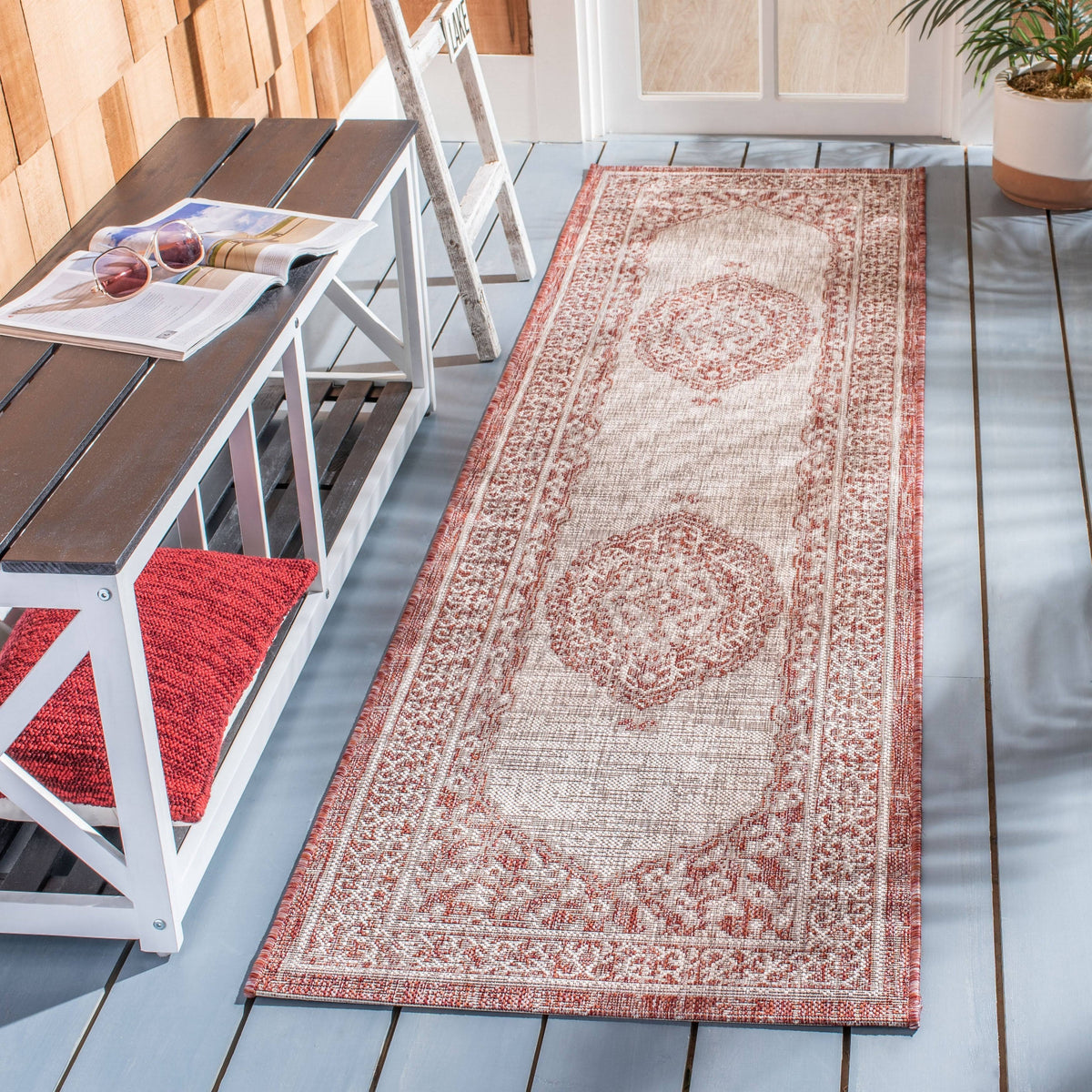 Light Beige Light Brown Courtyard Rug W768