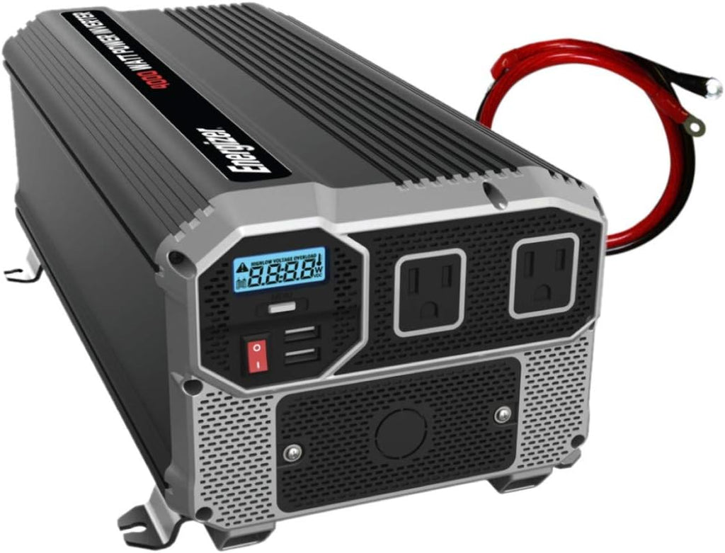 2000 Watts Power Inverter, 12v to 110v, Two AC Outlets, Two USB Ports W73323