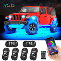 RGB Led Rock Lights for Trucks Exterior, 6 Pods, Waterproof, Pack of 2 H4560