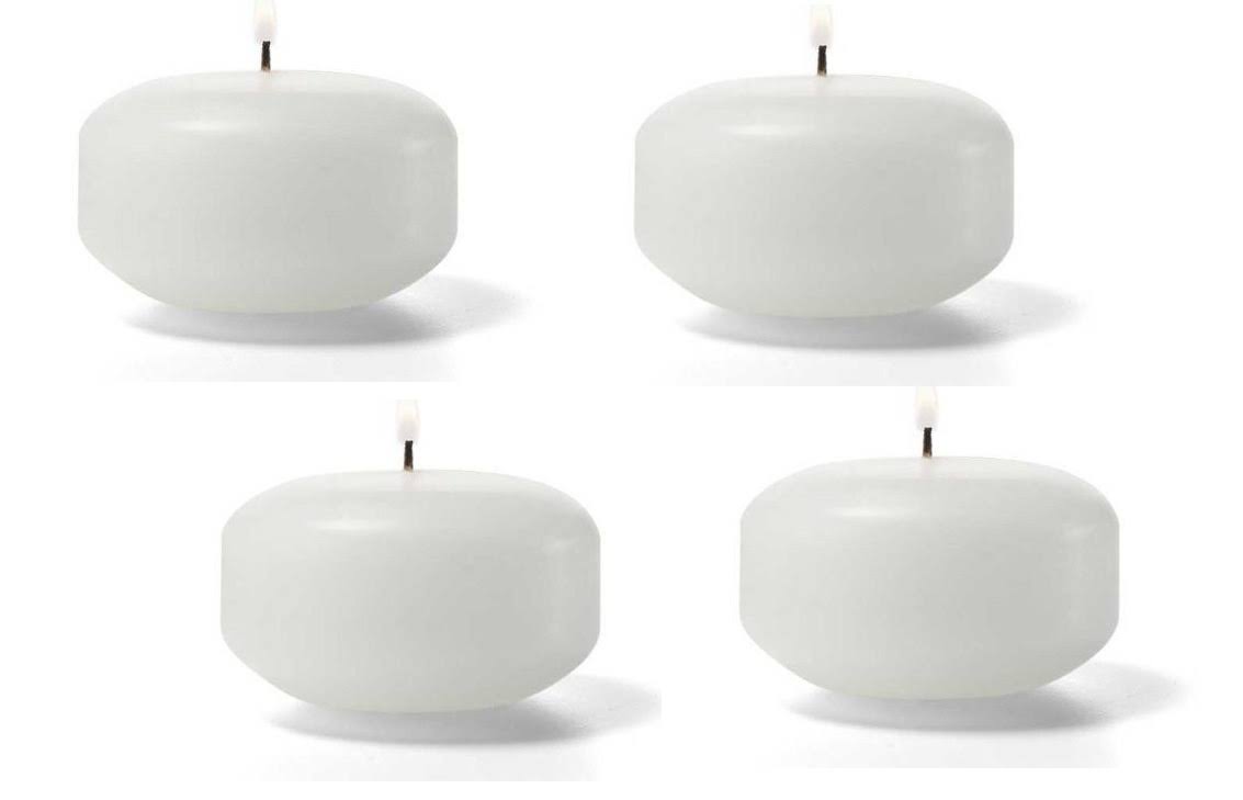 2 inch Small White Floating Candles - Case of 144 Y926