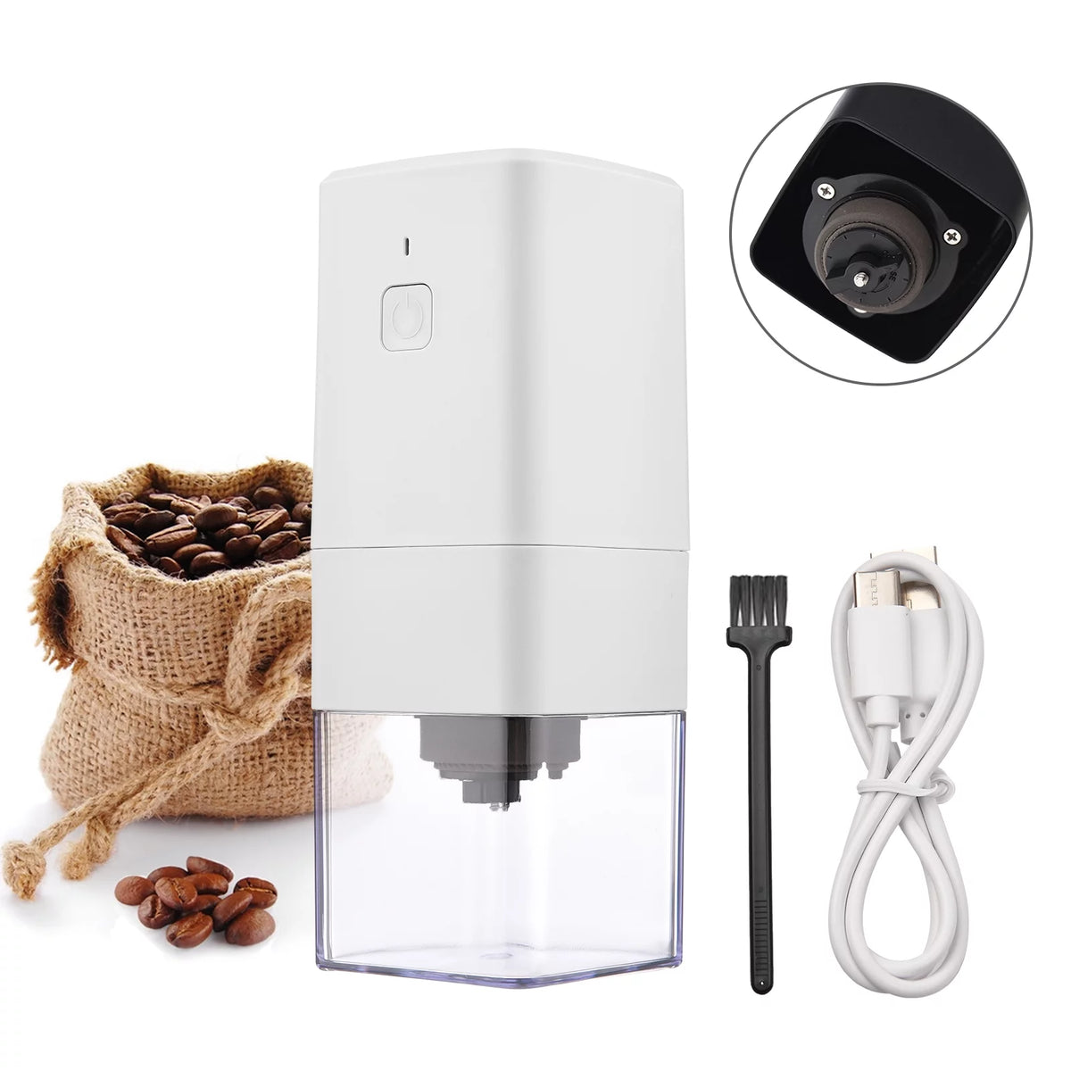 White Electric Coffee Grinder R7886