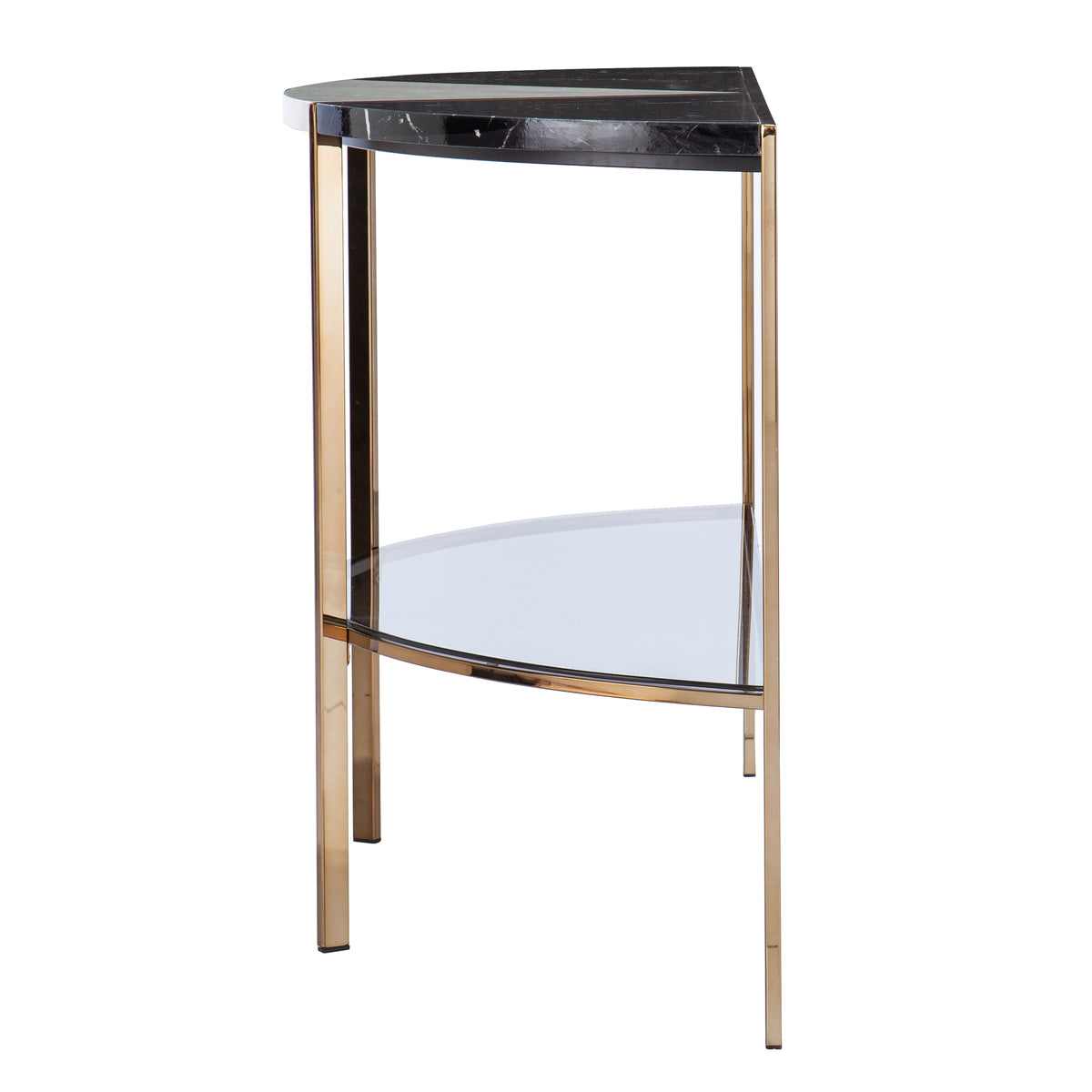 Half Moon Faux Marble Console Table K3197