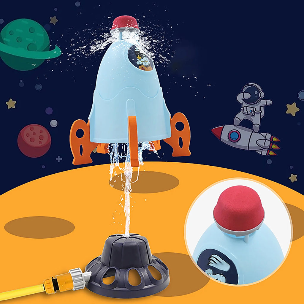 Musical Piano Carpet Space Rocket Sprinkler Water Spray Toy X236496