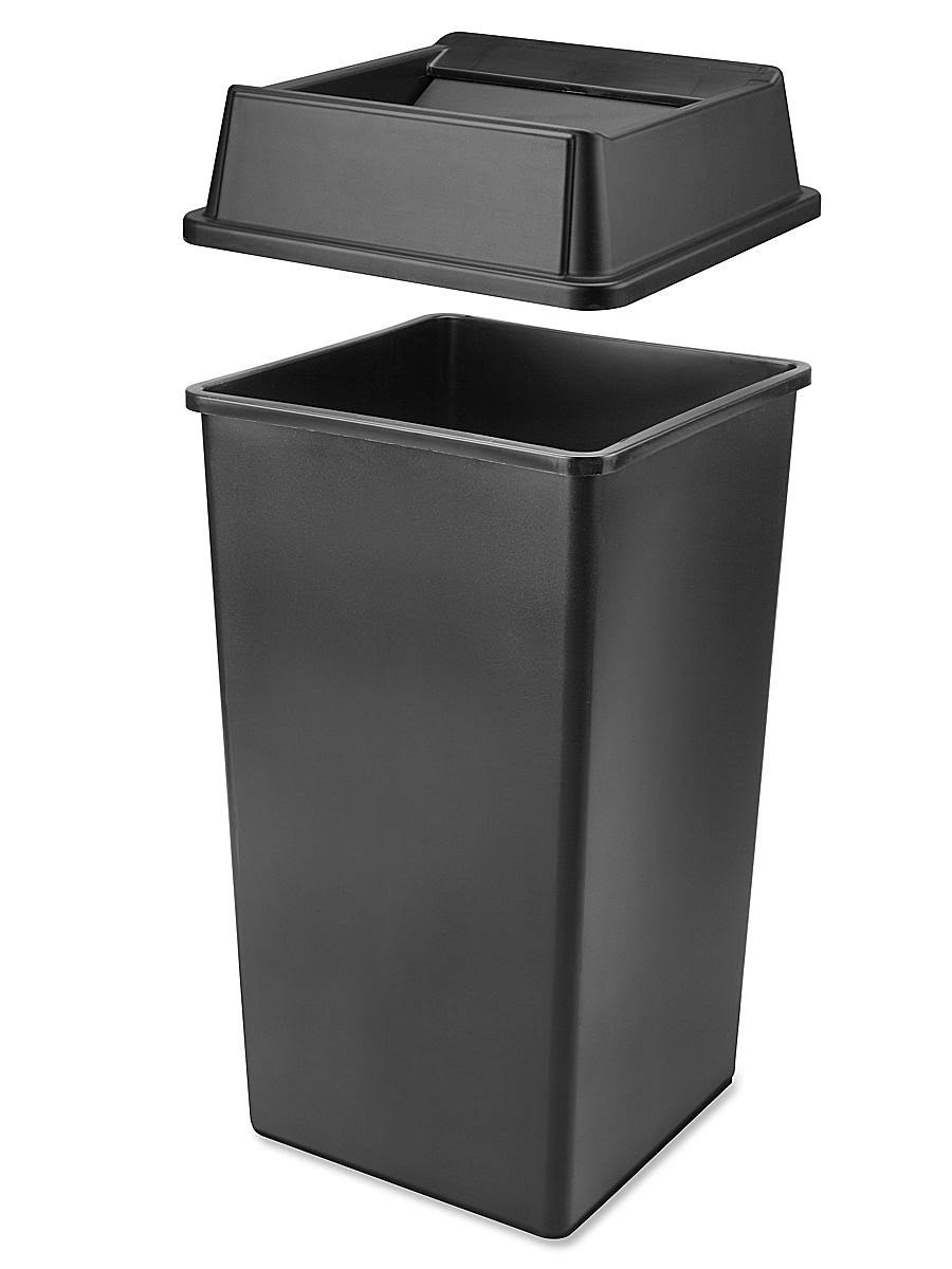 50 Gallon Black Hands-Free Trash Can L507