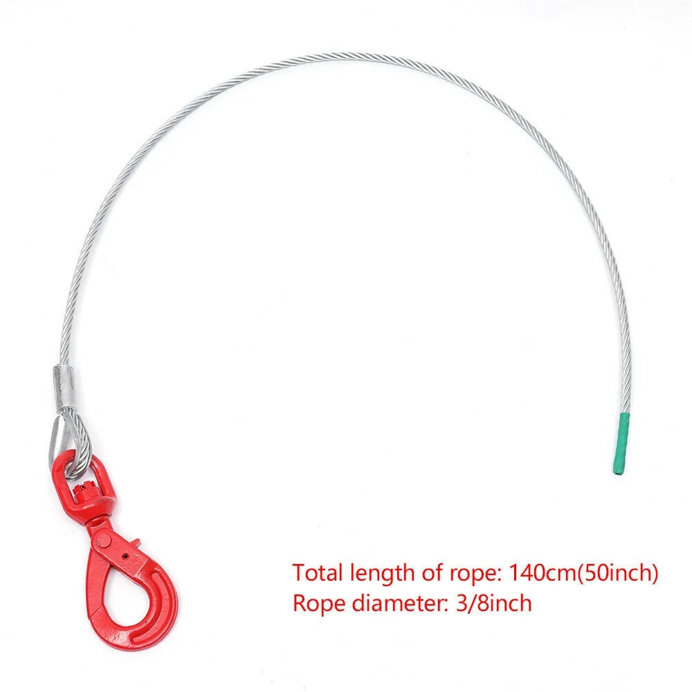 3/8" x 50inch Self Locking Steel Winch Cable with Swivel Hook E4088