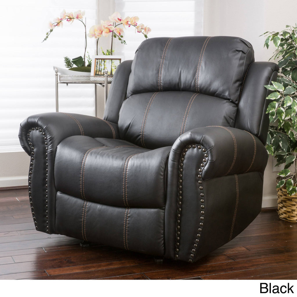 Faux Leather Glider Recliner Club Chair A311