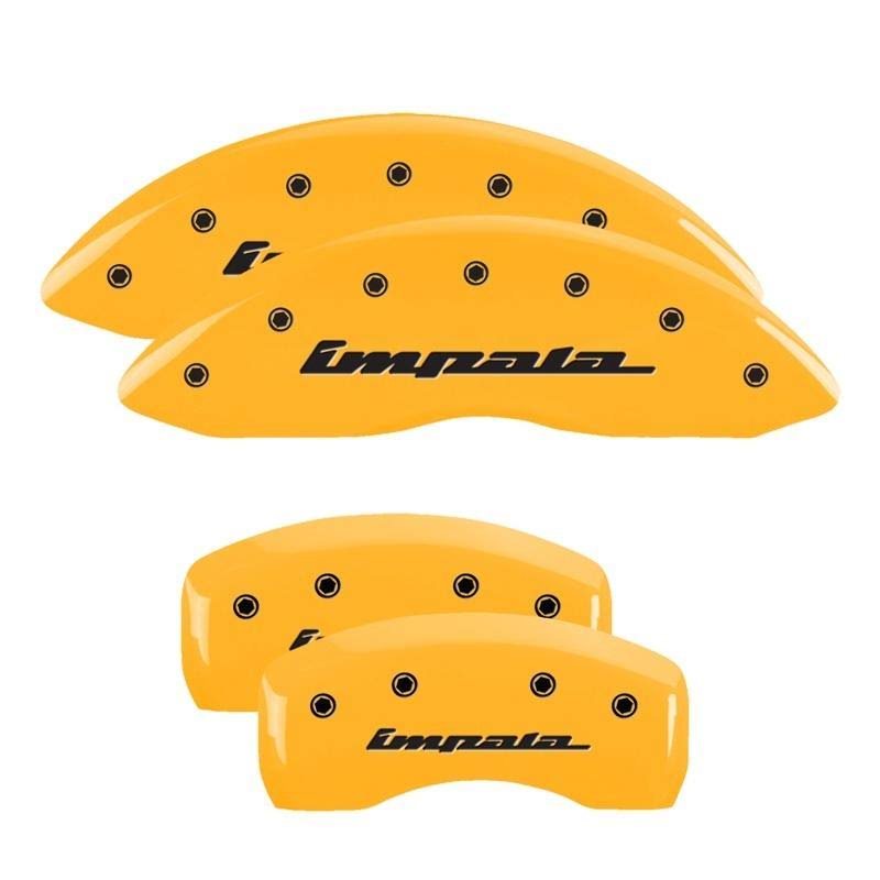 4 Caliper Covers Red Finish Silver G3752