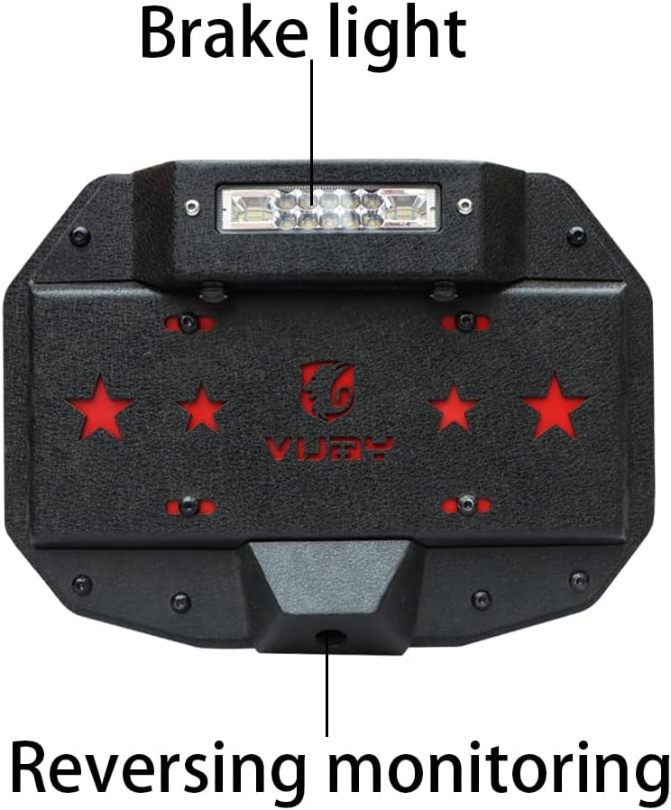 Spare Tire Delete License Plate Relocation Kit with Plate Light & Third Brake Light L565030