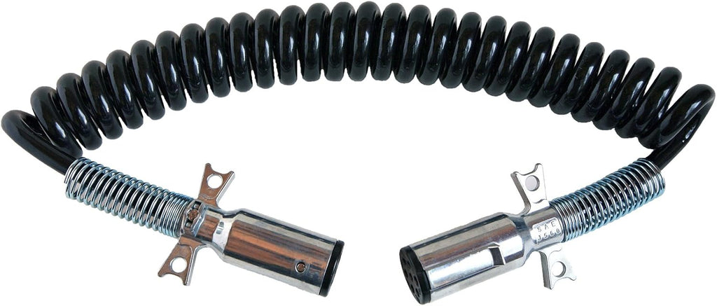 15' Coiled Electric Trailer Cable, 2 X 12 Leads, Pack of 2 H4570