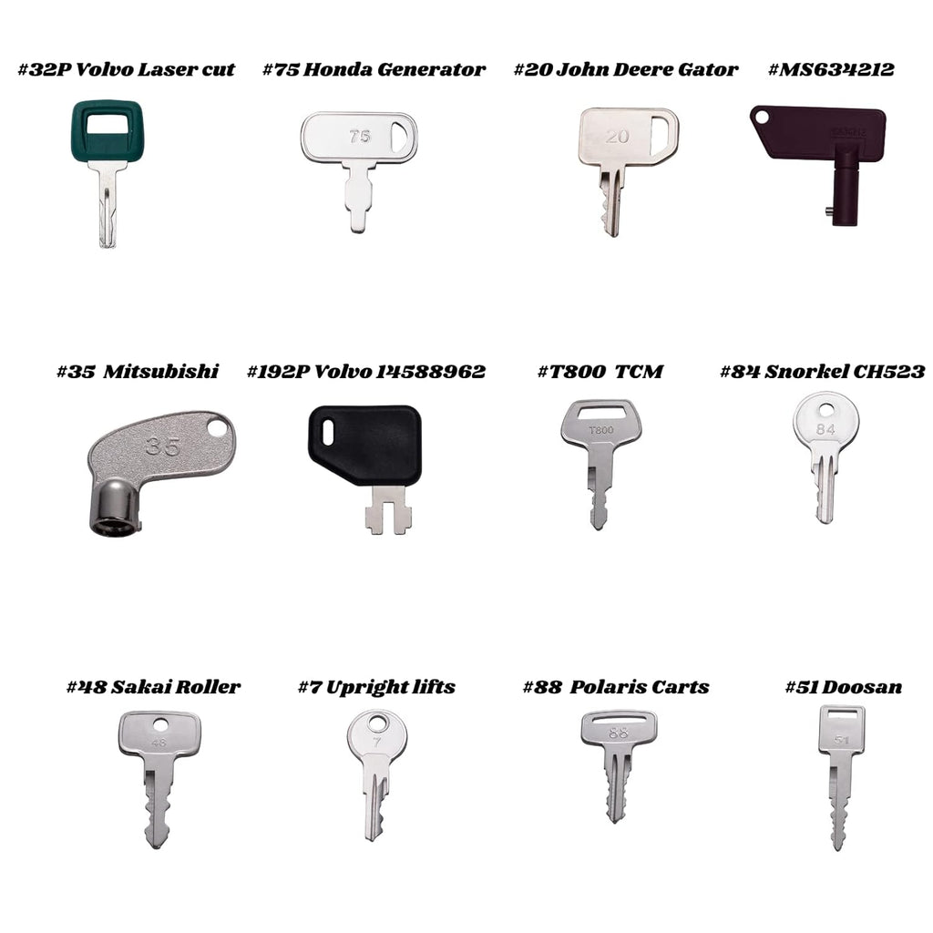 Heavy Equipment 67 Keys Master Set, Construction Ignition Key Set, Pack of 2 X777623