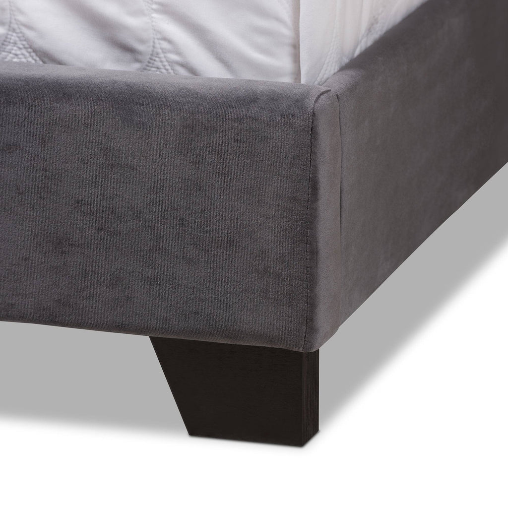 Queen Light Grey Bed T7837