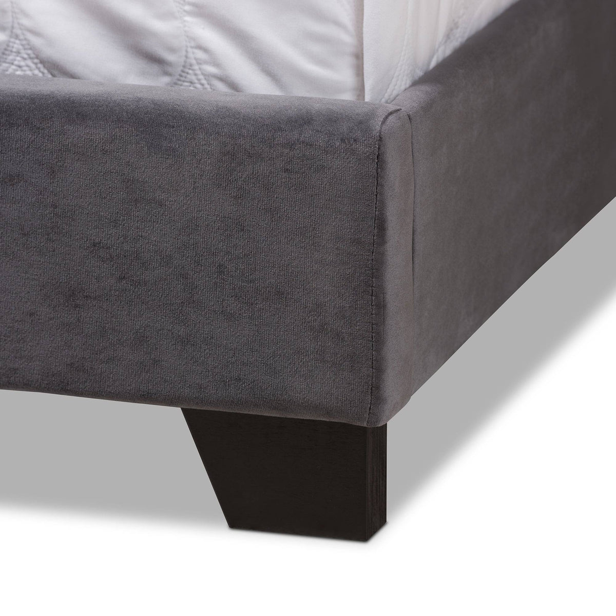 Queen Light Grey Bed T7837
