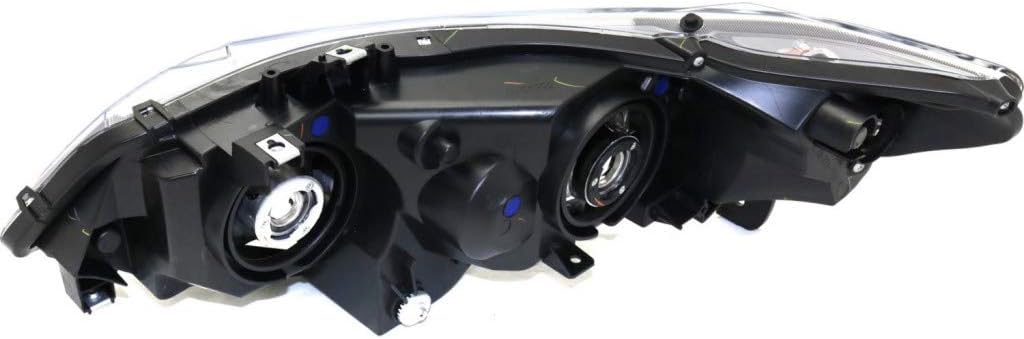 Headlight Assembly for Honda Civic 2006 2007 Driver Side Black Housing with Bulbs H878221