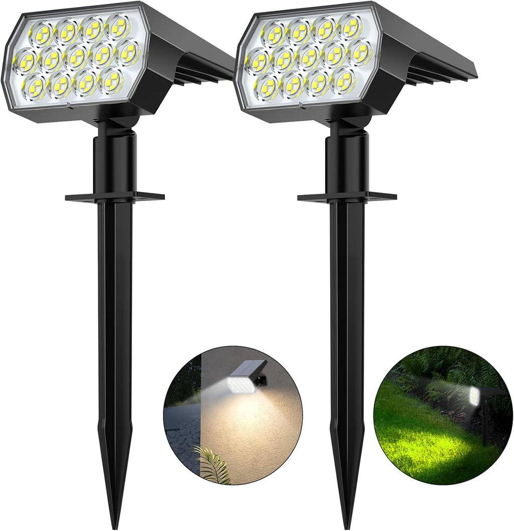 6 Pack 52 LED 3 Modes IP65 Waterproof Solar Spot Lights B3202