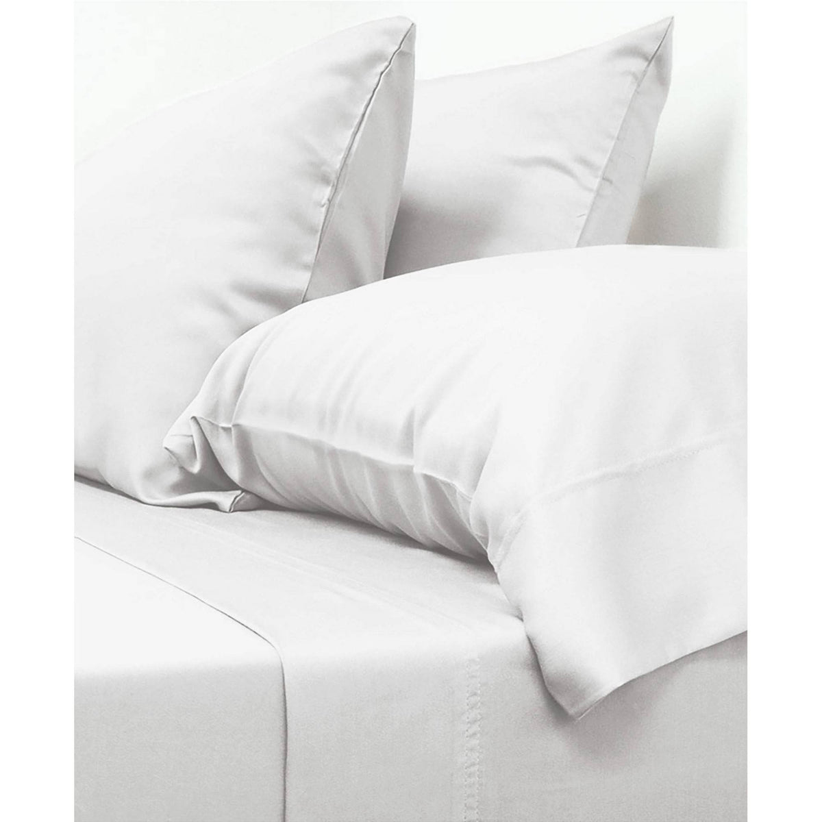 White Twin Bamboo Bed Sheet Set A128355
