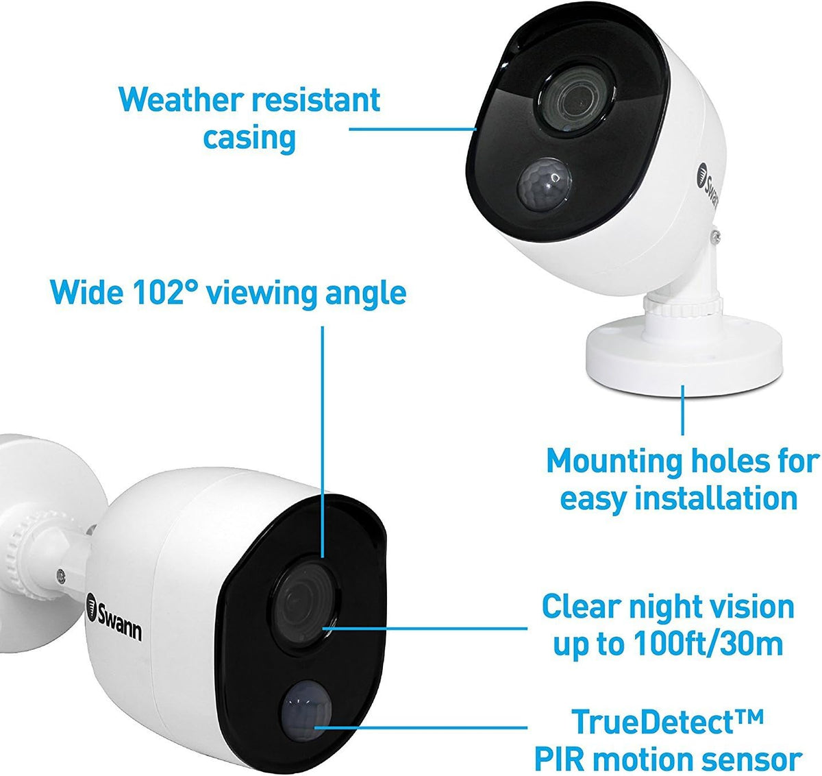 4 Channel 2 Cameras Wired CCTV Surveillance 1080p HD DVR 1TB HDD Weatherproof Color Night Vision Security Camera System L8928