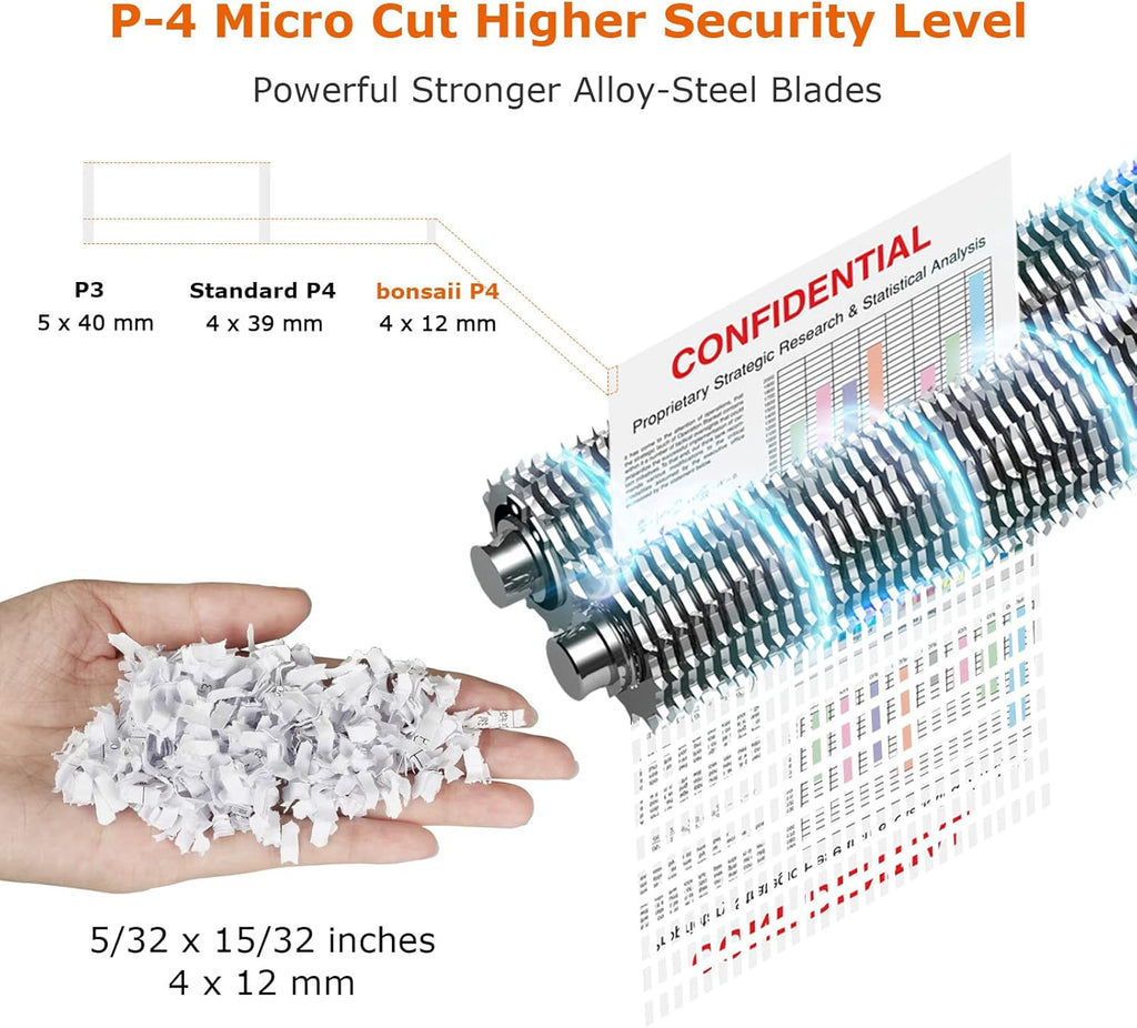 10-Sheet Micro-Cut Paper Shredder with 4.2 Gal Pullout Bin P3203
