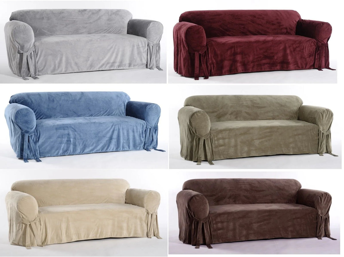Plush Velvet Microfiber One Piece Slipcover Y6657