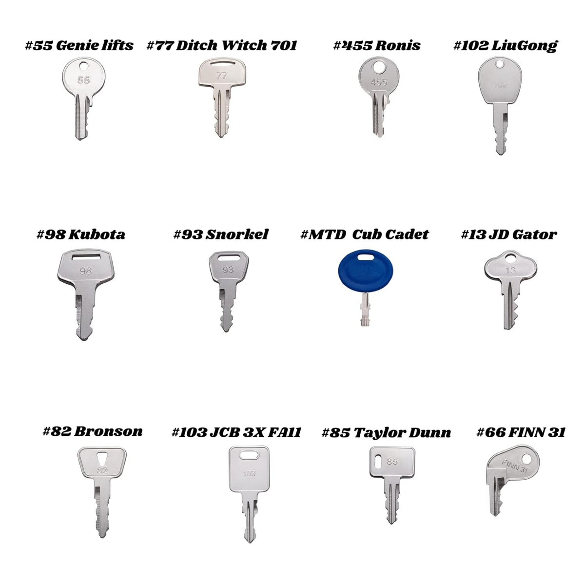 Heavy Equipment 67 Keys Master Set, Construction Ignition Key Set, Pack of 2 X777623