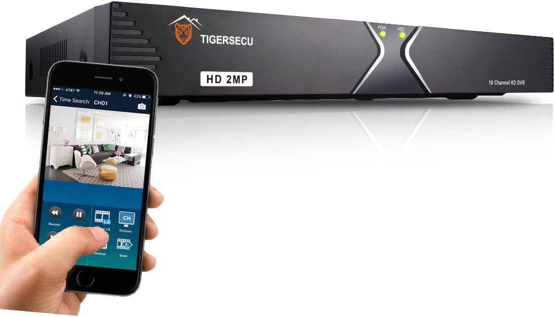 16-Channel Hybrid 4-in-1 DVR Security Recorder Without Hard Drive F62084