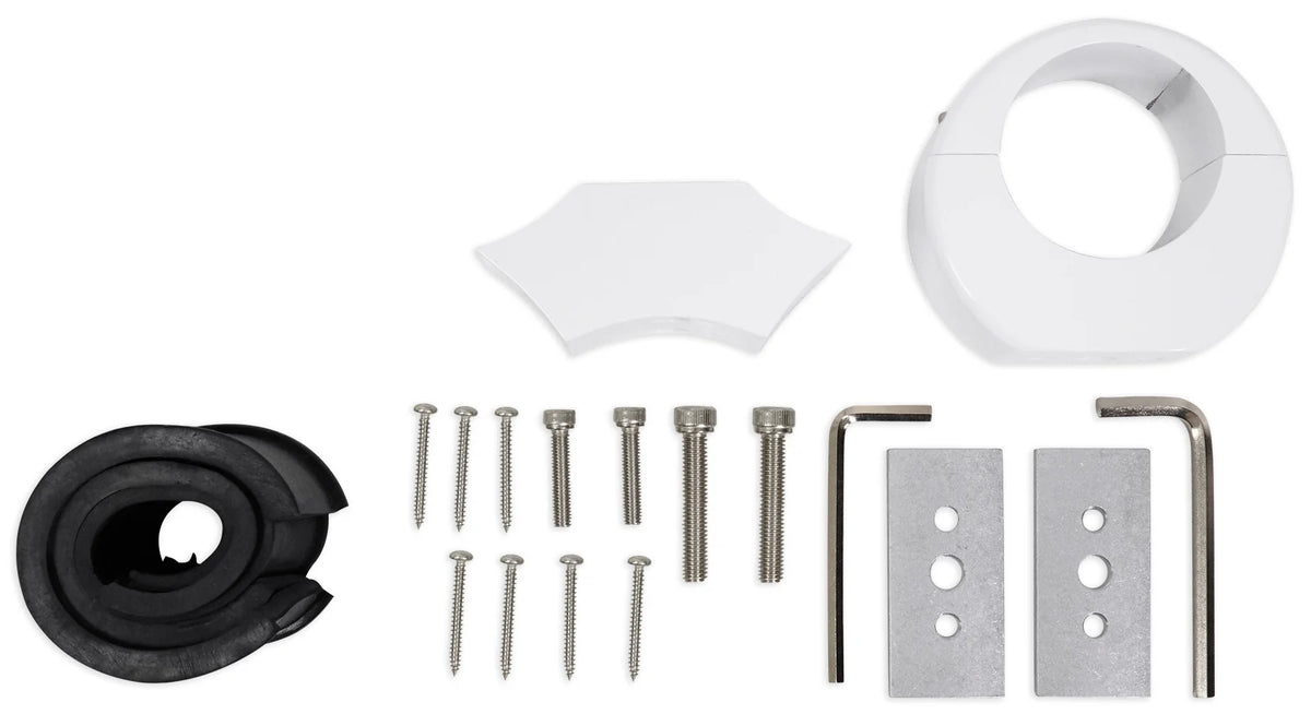 Dual 6.5" White Aluminum Wakeboard Tower Speaker Pods with Cover Y77566