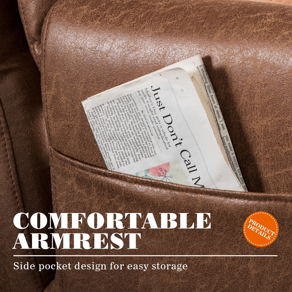 Modern Accent Chair with Ottoman and Adjustable Backrest V54856