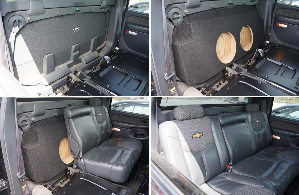 Dual 10 Subwoofer Behind Seat Sub Box Speaker Enclosure O803