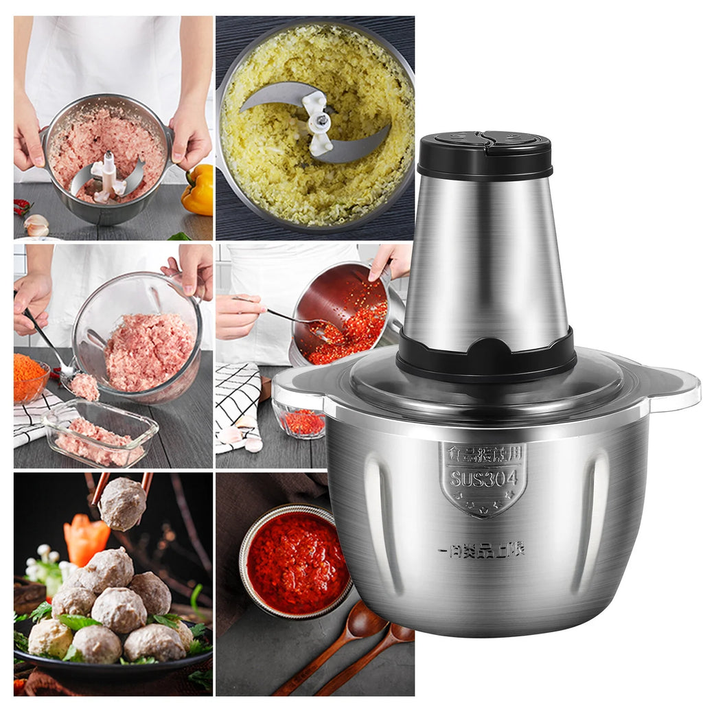 2L Stainless Steel Electric Meat Grinder Food Processor W132137