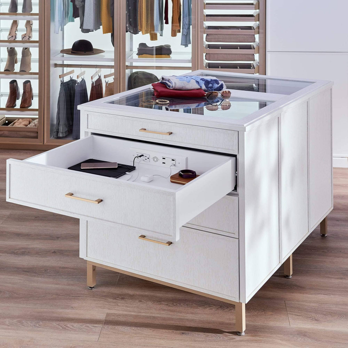 Black In-Drawer Outlet with 2 AC Outlets E2823