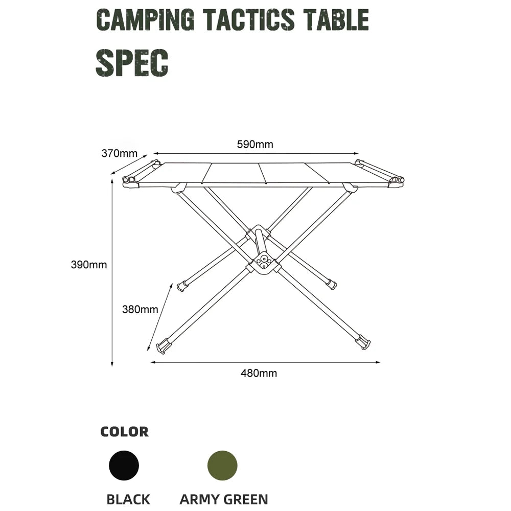 Foldable Aluminum Alloy Camping Table with Storage Bag M845