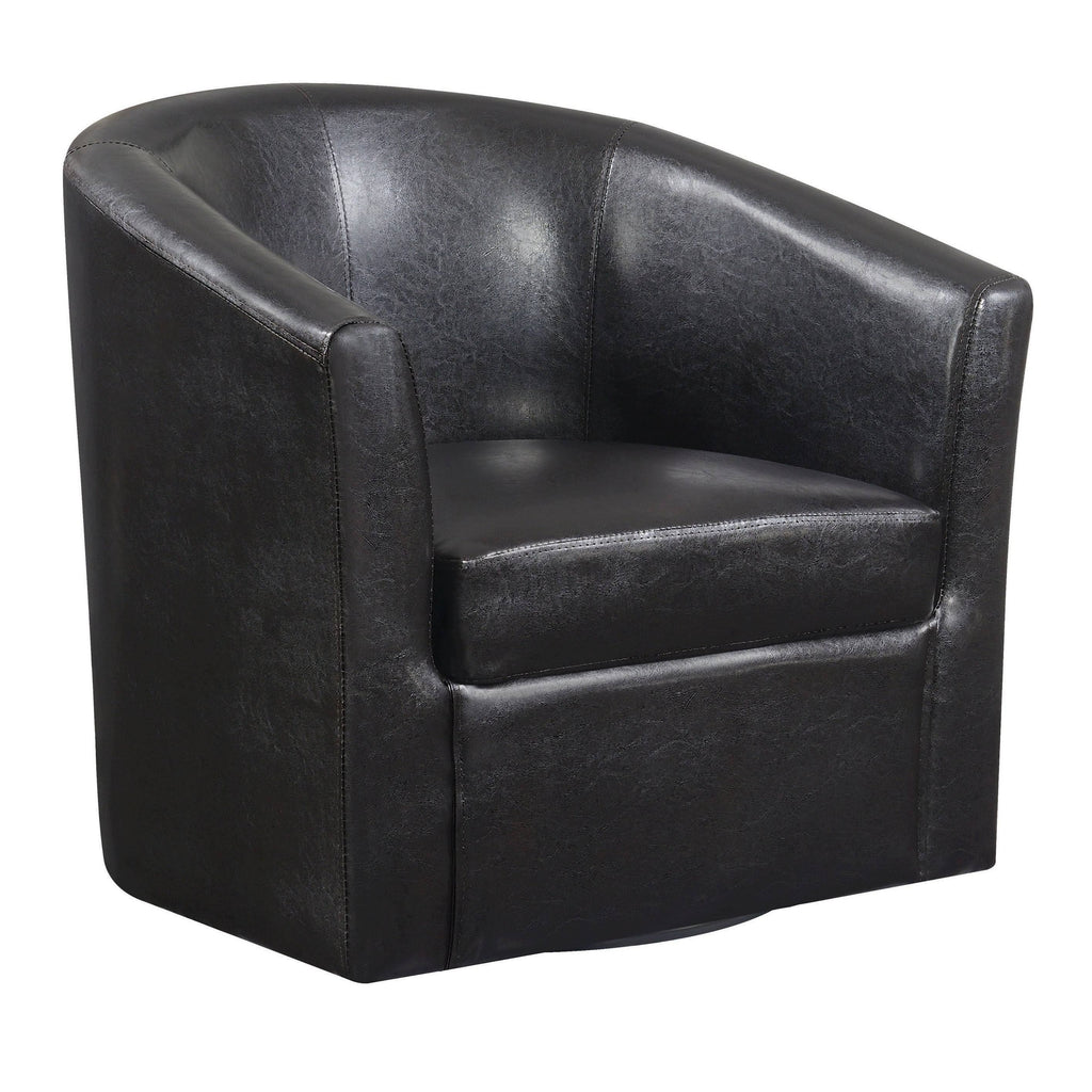 Red Faux Leather Swivel Armchair M944310