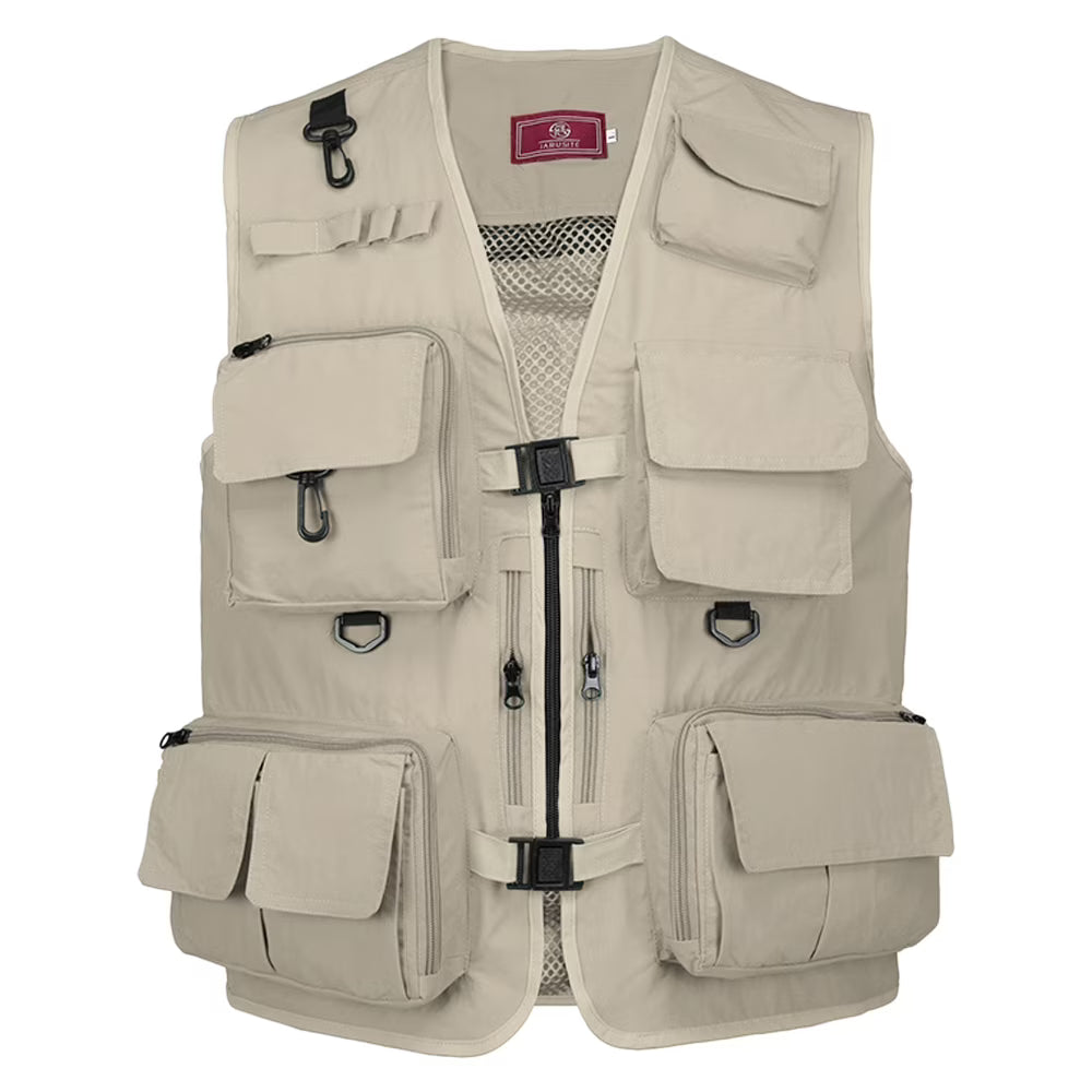 Khaki Quick Dry Fishing Photography Vest G2738