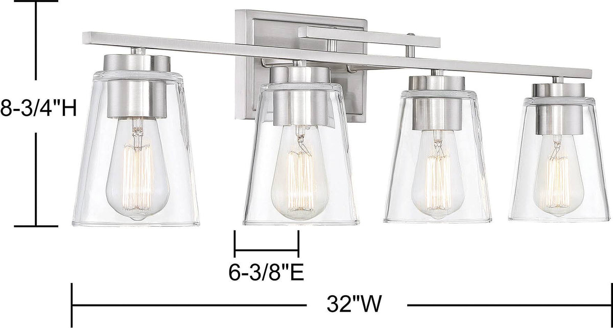 4 Light Satin Nickel Bath Bar I329930