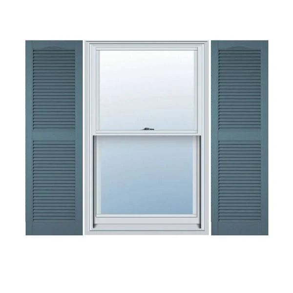 14 1/2 inch x 77 inch Vinyl Open Louver Shutters J500926